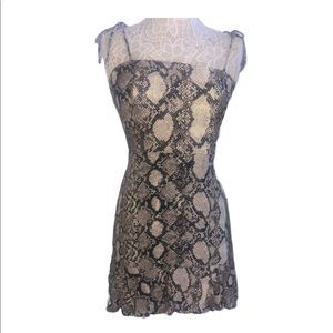 EXPRESS snakeskin print sleeveless mini dress
